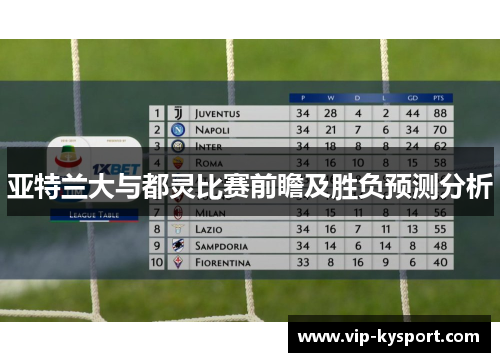 亚特兰大与都灵比赛前瞻及胜负预测分析